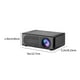 thumbnail image 3 of Miniproyector portátil LED para cine en casa, con cable, compatible con reproducción en pantalla de teléfono, decodificación HD de 1080p, conexión a interfaz HDMI/USB/audio. Miniproyector de plástico., 3 of 9