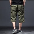 thumbnail image 5 of Trgacdwlo Capri Pants for Men Below Knee Straight Leg Mens Cargo Shorts Summer Running Hiking Long Shorts with Pockets Green XXL, 5 of 5
