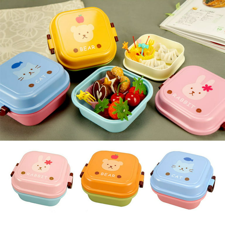 Bento Box Picnic Snack Box - Portable Salad Lunch Container - 2 Layers Lunch  Boxes, Meal Prep to go Containers for Food Fruit Snack, Microwave Storage 