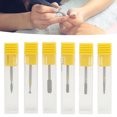 thumbnail image 1 of Nail Drill Bits, Right Left Rotatable Less Dust Polishing 6pcs Removable Emery Cuticle Polishing Bits  For Manicure, 1 of 8