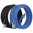 thumbnail image 1 of Cable Ethernet GEARit Cat 6 CCA de 4,5 m, paquete de 2, negro y azul, 1 of 7