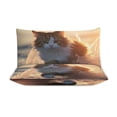 thumbnail image 4 of Surfing Cat Bedding Set with Zipper Closure for Girls & Boys, 4 of 6