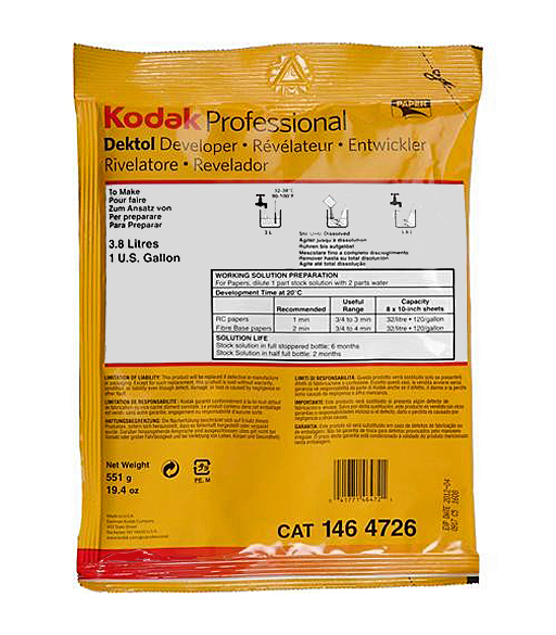 Dektol Paper Developer, 1Gallon mix