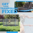 thumbnail image 6 of Plexalife Trampoline Safety Enclosure Set including Net, 6 Poles (with 6 pole caps), Pole Foam Sleeves - Fits 12ft Round Trampoline Frame - Installs Outside the Frame, 6 of 7