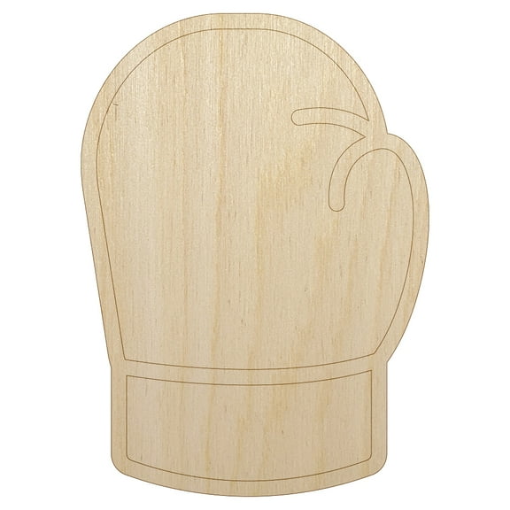 Boxing Glove Outline Wood Shape Unfinished Piece Cutout Craft DIY Projects - 4.70 Inch Size - 1/8 Inch Thick