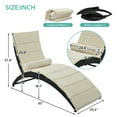 thumbnail image 3 of Chaise Lounge Set of 2, Outdoor Lounge Chairs, Chaise Lounge Chairs, Patio Reclining Chair Furniture for Poolside, Deck, Backyard, JA2931, 3 of 10