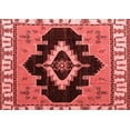 thumbnail image 1 of Ahgly Company Machine Washable Indoor Rectangle Abstract Red Modern Area Rugs, 4' x 6', 1 of 4