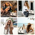 thumbnail image 6 of XUEYU Personalized Initial Tote Bag, Large Capacity Canvas Beach Bag for Women, Valentine's Day Gifts & Personalized Birthday Gift Initial Tote Bag w/ Comfortable Handle for Wife Mom Teacher Friend, 6 of 6