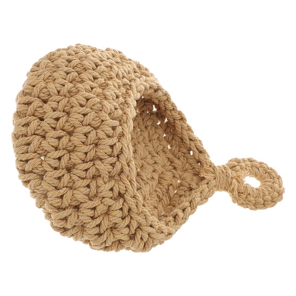 COMPUKAS Cotton Rope Hanging Fruit Basket for Kitchen, Woven Design, and Stylish, 1 Piece