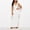 White, variant on Women's Summer Casual Solid Ankle Dress, Sleeveless Round Neck, Lightweight