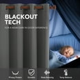 thumbnail image 5 of Deconovo Blackout Curtains Set of 2, Thermal Insulated, Light Gray, 55W x 84L Inch, Noise Reducing Energy Saving Window Drapes for Bedroom, 5 of 6