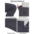 thumbnail image 4 of Wantdo Men's Cargo Work Pants Lightweight Hiking Pants Breathable Outdoor Pants Charcoal 36x32, 4 of 8