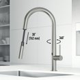 thumbnail image 2 of Vigo Vg02029s Greenwich 1.8 GPM 18" H Single Handle Single Hole Pull Down Kitchen Faucet -, 2 of 15