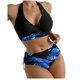 thumbnail image 1 of Conjunto de bikini sólido de contraste de pecho alto cómodo para mujer Conjuntos de traje de baño sólidos OAVQHLG3B Store lin121212, 1 of 4