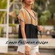thumbnail image 5 of Camiseta de mujer Étnico Manga corta Hueco con cordones Verano Casual Top, Negro, XL Inevent AP001227-04, 5 of 7
