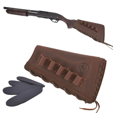 Vintage Shotgun Buttstock Cover Sleeve with Leather Ammo Holder Fit Left Handed 16 Guage