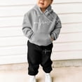 thumbnail image 2 of LIUYUNNN Kids Boys Girls Sweatsuit 2pc Long Sleeve Grey Letter California Tracksuit Pullover Hoodie Sweatpants Joggers Set Clothes 5-6 Years Boy Clothes Boys Girls Autumn and Winter Outfits, 2 of 4