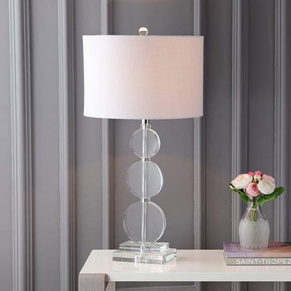 JONATHAN Y Paisley 29.5" Crystal LED Table Lamp, Clear, JYL2055A