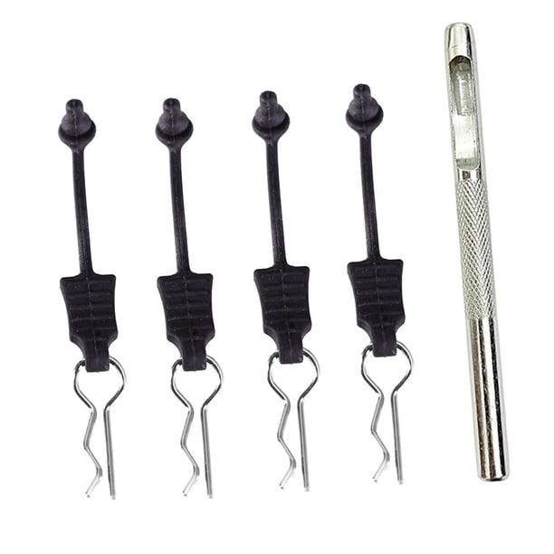 4 piezas/20 piezas de fácil instalación con retenedor de goma flexible para clips de carrocería RC 4pcs
