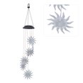 thumbnail image 2 of Desiderio Carillones de viento solares de girasol, luz impermeable, campanillas de viento solares con gancho para valla de árbol, patio y jardín, 2 of 8