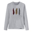 thumbnail image 3 of Uootdi Christmas Sweatshirts for Women Gift Christmas Trees Snowflake Snowman Reindeer Sequined Print Blouse Long Sleeve T Shi rts for Women, 3 of 4