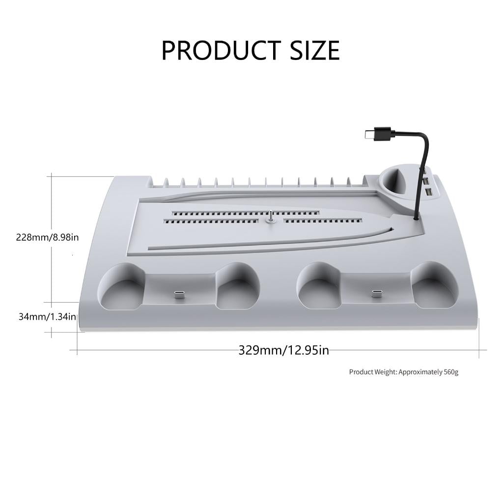 Versatile Cooling Stand with Dynamic Color Lighting Efficient Cooling Rack Easy to Operate designs for P5 & P5 Slim