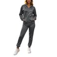 thumbnail image 3 of Jsaierl Sweatsuit Sets for Women 2 Piece Long Sleeve Full Zip Sweatshirts and Jogger Pants Fall Activewear Lounge Sets Workout Sets Matching Tracksuit, 3 of 10