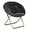 Black(1 Pack Moon), variant on Cozy Saucer Chair, Living Room Chair, Faux Fur Soft Thick Padded Folding Chair, Comfortable Moon Chair for Living Room, Bedroom, Reading Nook, Modern Style, Purple