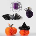 thumbnail image 3 of Halloween Decorations Bat Spider Cat Pumpkin Honeycomb Pendant Spooky Wall Hanging Party Scary Ornament Haunted House Home Ceiling Decorations, 3 of 5