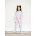 thumbnail image 6 of Oudiya Girls 2 Piece Tie Dye Sweatsuit Clothing Set Twist Front Hooded Sweatshirt and Sweatpants with Pockets, 7-8Y, 6 of 6
