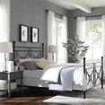 thumbnail image 2 of Pemberly Row Traditional Steel Metal King Poster Bed in Black, 2 of 6