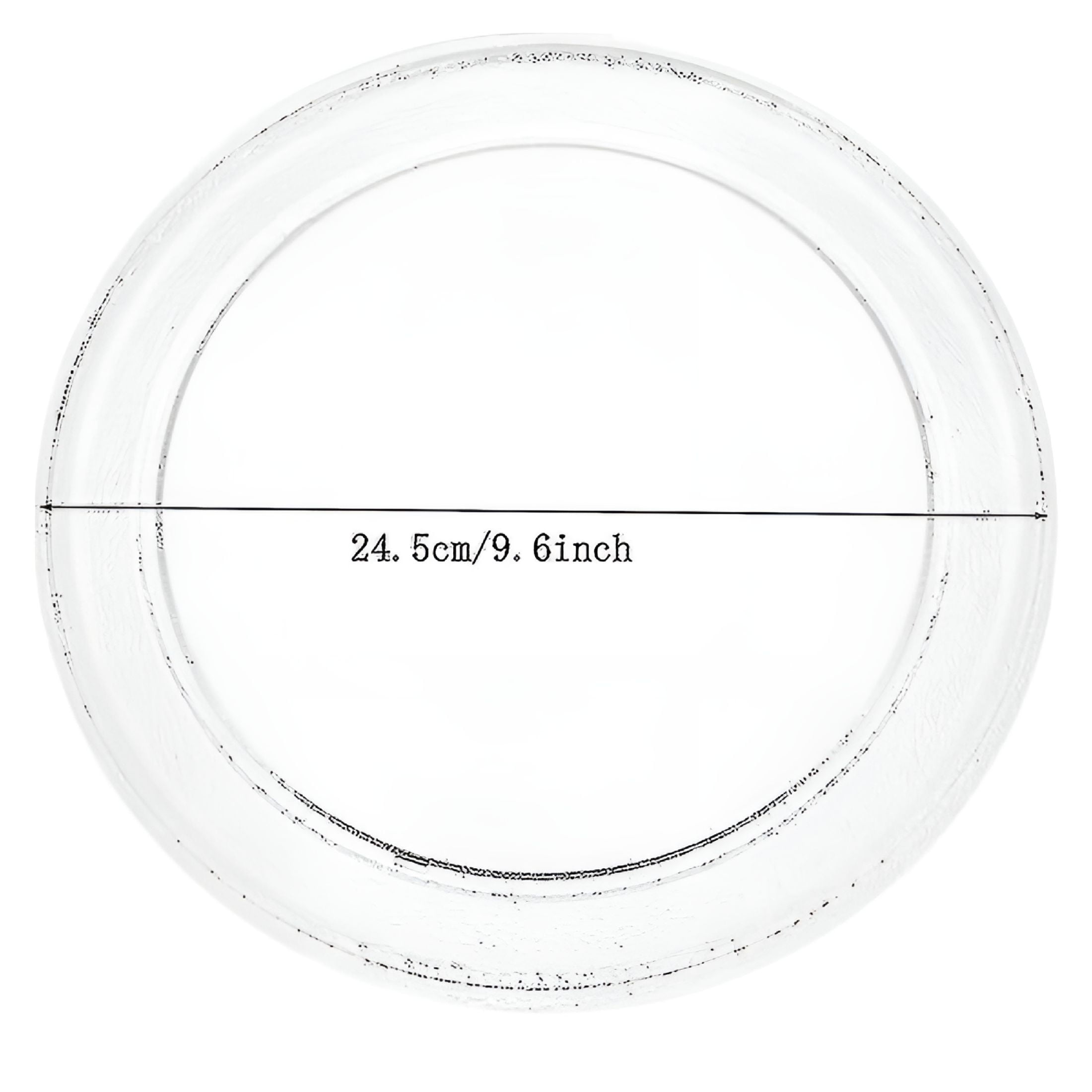ACDANC 2026 New Microwave Oven Glass Plate Microwave Glass Turntable Plate Replacement Flat Base Glass Tray for Microwave, Oven, Kitchen Appliance, Countertop 24.5Cm 9.6"Es (Flat Bottom)