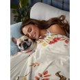 thumbnail image 4 of Twin XL Flat Sheet Only Fall Thanksgiving Pumpkin Leaf Soft Microfiber Cooling Bedding Sheets Farm Plant Berry on Linen Flat Bed Sheet for Hotel,Home Decor, 4 of 9