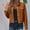 Brown, variant on Suede Jacket Women Cropped Jacket Button Up Jackets for Women Womens Jackets Dressy Casual Short Jackets for Women Crop Jackets for Women Suede Tops for Women Beige L