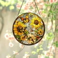 thumbnail image 2 of Sunflower Glass Suncatcher, Sunflower Stained Glass Hanging, Flower Garden Gift Home Decor, Birthday Gift, Window Hanging, Mother's Day Gift, 2 of 6