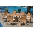 thumbnail image 6 of Grade-A Teak Dining Set: 8 Seater 9 Pc: 72" Round Table And 8 Leveb Stacking Arm Chairs Outdoor Patio WholesaleTeak #51LV1709, 6 of 6
