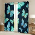 thumbnail image 2 of YST Butterfly Curtains&nbsp;&&nbsp;Drapes for Girls Kids Women Boys,Teal Blue Galaxy Blackout&nbsp;Curtains,Wild Animal Butterflies Window&nbsp;Curtains,Rustic Farmhouse Window&nbsp;Treatments, 2 of 6