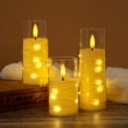 thumbnail image 3 of YSTIANN Flameless LED Candles Set of 9 - Battery Operated Electronic Tea Lights with Timer, Remote for Home Decor & Festive Ambiance (Transparent) AZ78-6541, 3 of 7