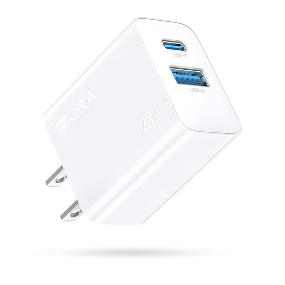 Cargador Turbo Dual USB A y Tipo C 20W 1Hora
