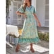 thumbnail image 5 of Vestido Con Dobladillo Suelto, Vestido Largo De Verano Con Lazo En La Cintura Para Uso Diario Para Vacaciones En La Playa ANGGREK Otros, 5 of 8
