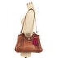 thumbnail image 2 of Brahmin Elisa Toasted Almond Hayes Brown/Pecan/Burgundy/Pink Satchel, 2 of 10