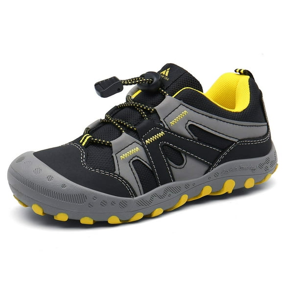 Zapatos de senderismo Mishansha para niños y niñas, talla 8.5, color negro