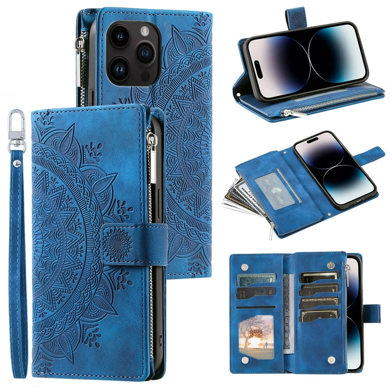 Dteck Wallet Case for iPhone 13 Mini, Magnetic Shockproof PU