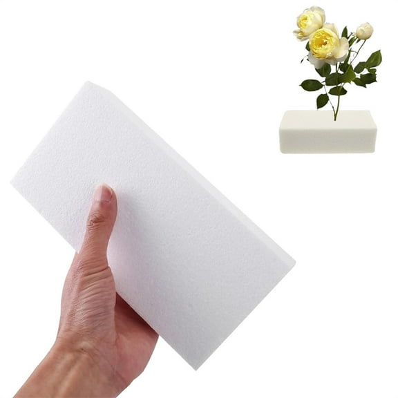 Tutuviw 8.66*3.93 inch Dry Floral Foam Blocks for Flower Arrangements Florist Foam White Supplies for Artificial and Fresh Flower Arrangements Wedding Garden Decorations