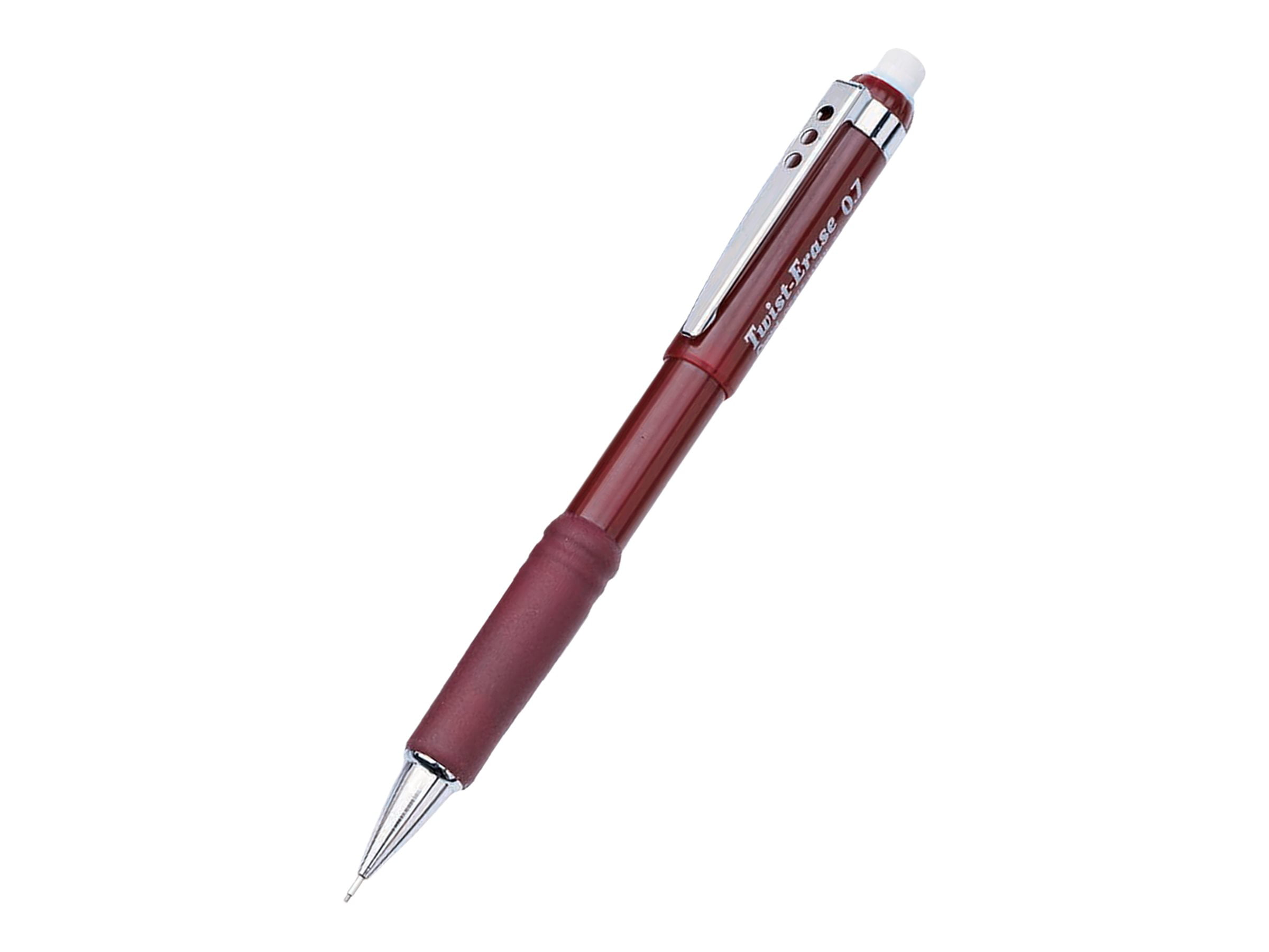 0.7mm QE517 Pentel Twist-Erase III Mechanical Pencil Red or Black Barrel 