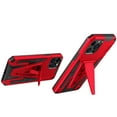 thumbnail image 2 of Designed for Apple iPhone 13 Pro Max Heavy Duty Protection Hybrid Built-in Kickstand Rugged Shockproof Military Grade Dual Layer Full Body Phone Case Cover - Red, 2 of 11