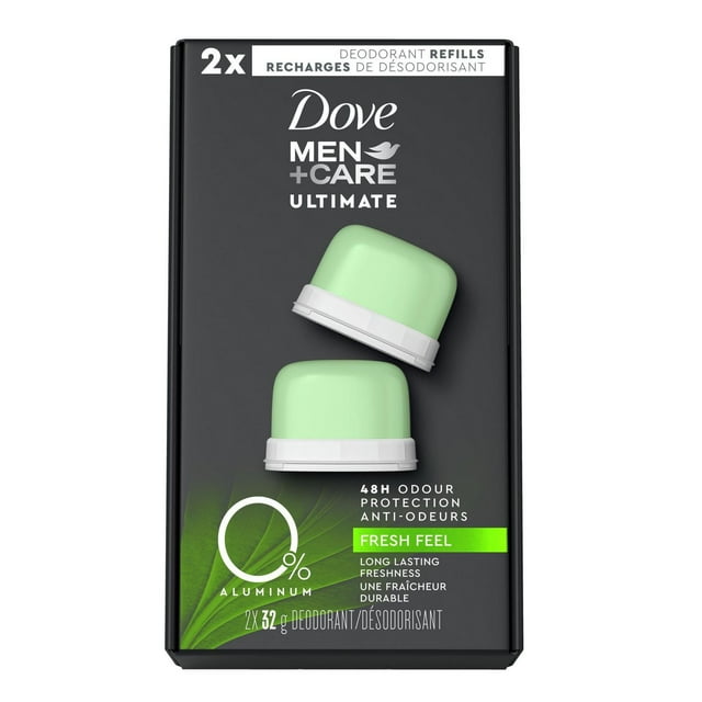 Dove Men+Care Désodorisant Rechargeable Fresh Feel, 2 x 32 g