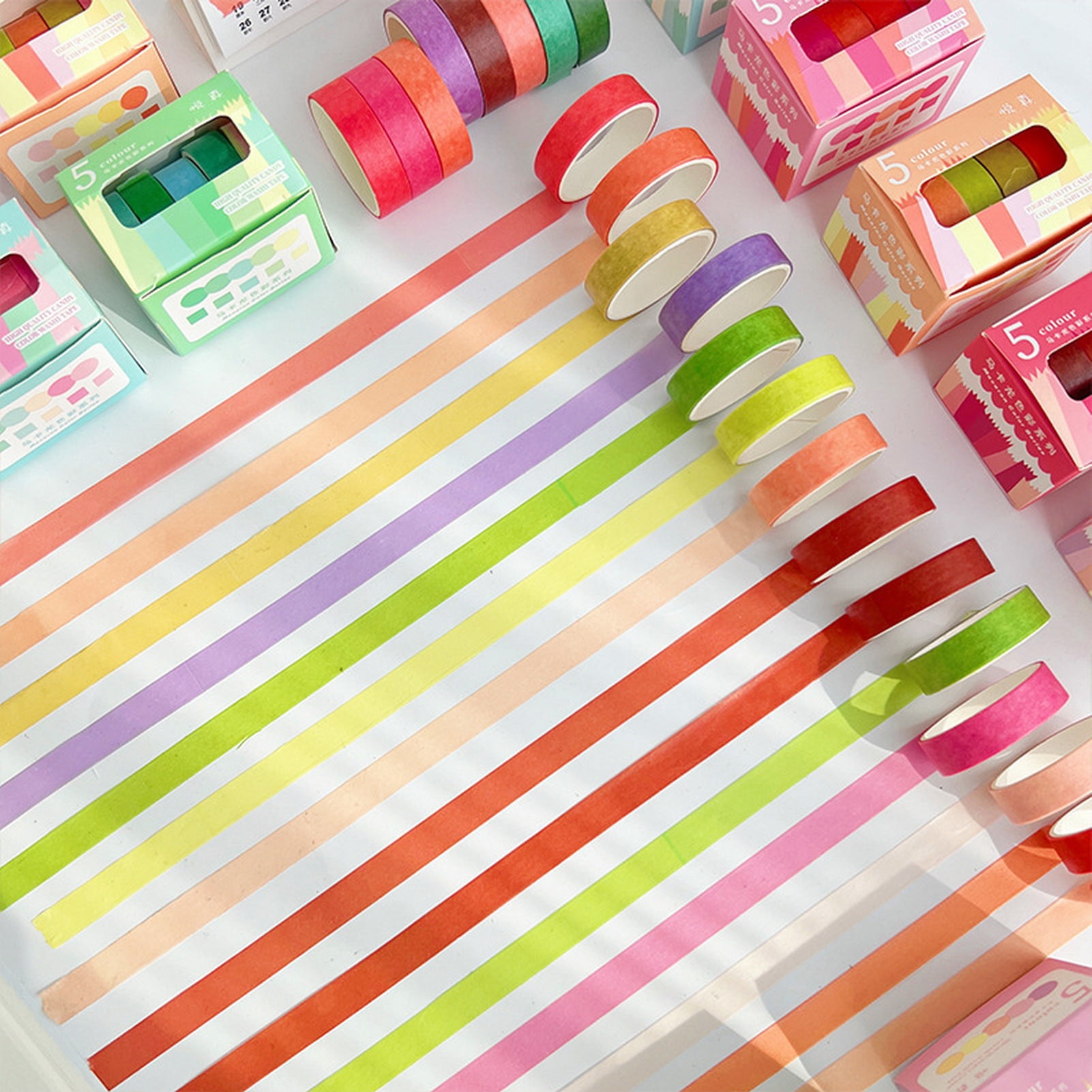 Colored Masking Tape 5 Colors Masking Tape Painters Tape Art & Crafts