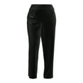 thumbnail image 5 of Terra & Sky Women's Plus Size Ribbed Velvet Pull On Pants, 30" Inseam for Regular, 5 of 5