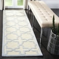 thumbnail image 3 of SAFAVIEH Cambridge Liz Geometric Wool Area Rug, Ivory/Light Blue, 6' x 6' Round, 3 of 10